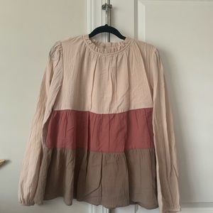 Color Block Tunic Top